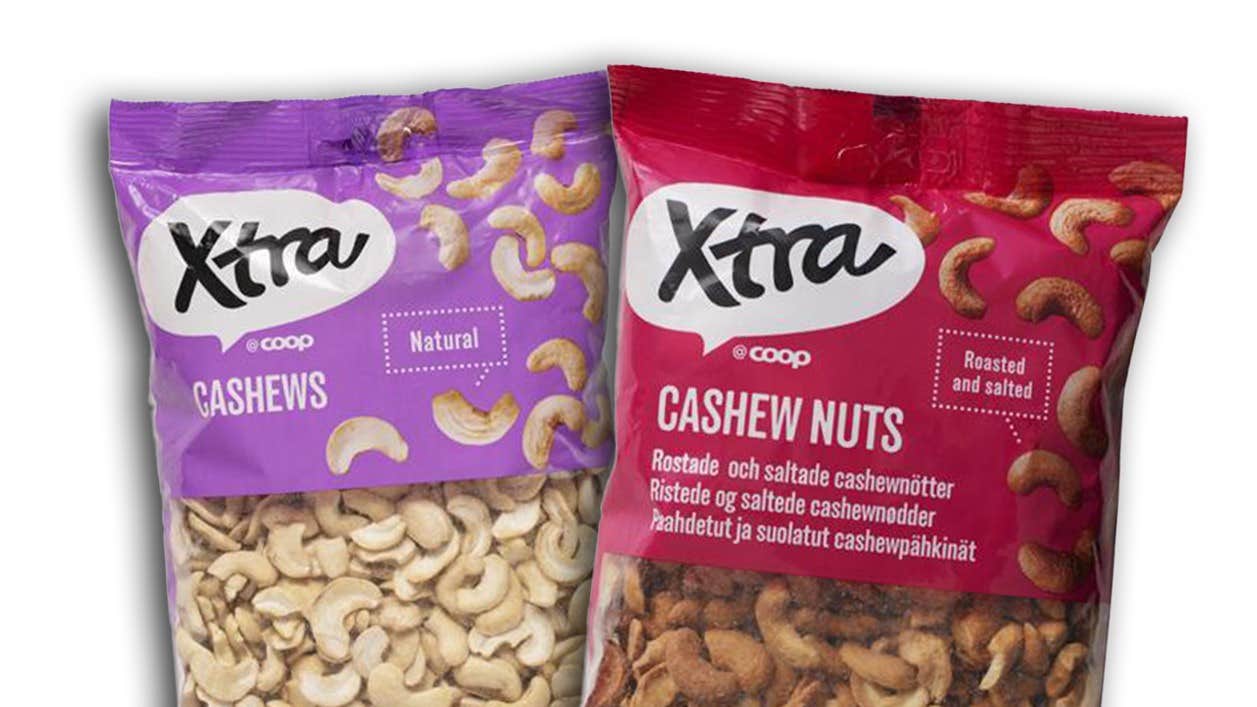 Coop återkallar cashewnötter – kan innehålla glas