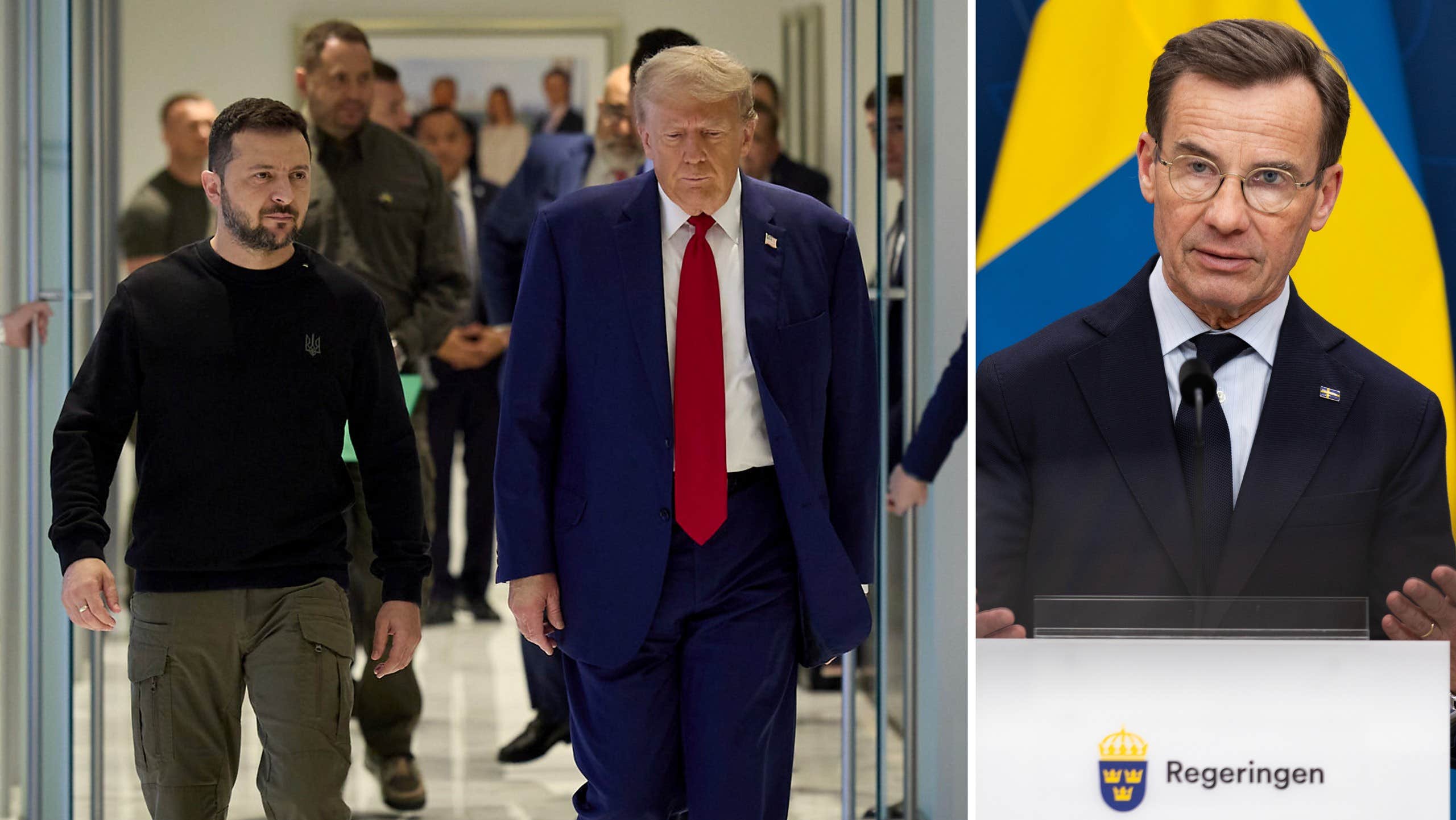 Kristersson: Minskat Ukrainastöd risk med Trump