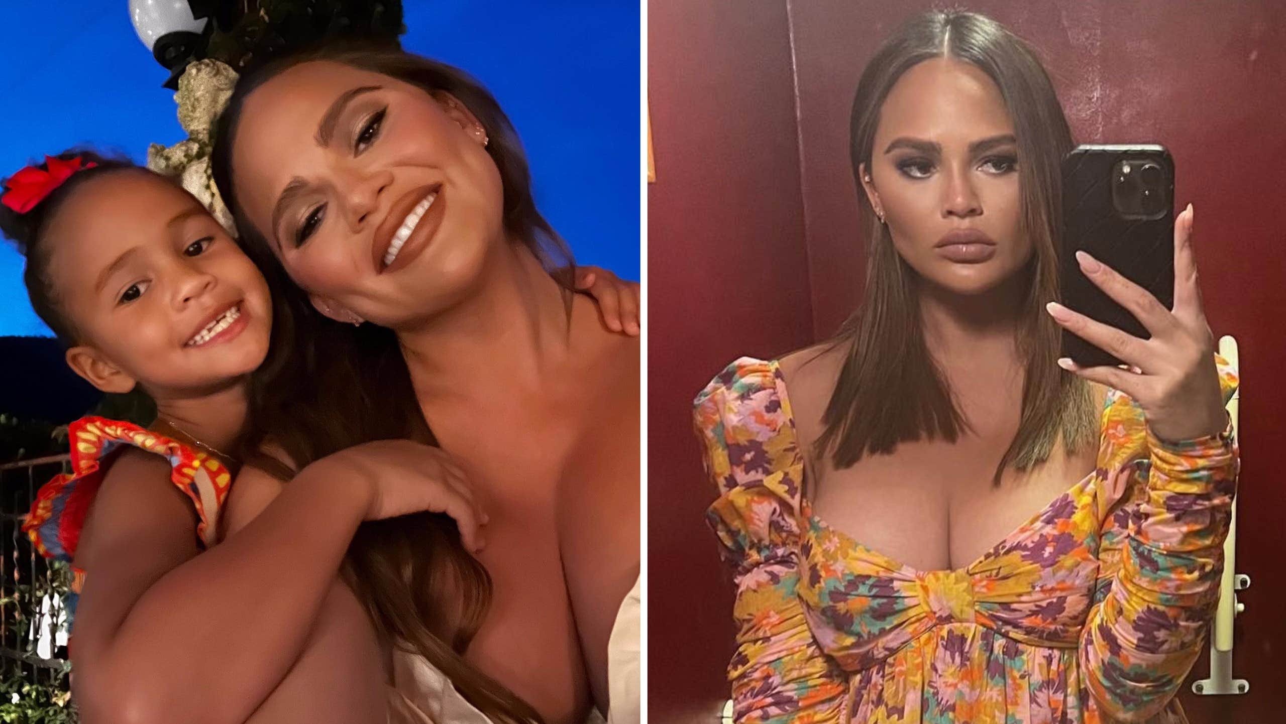 Gravida Chrissy Teigen om växande bröst och bebisens | mama