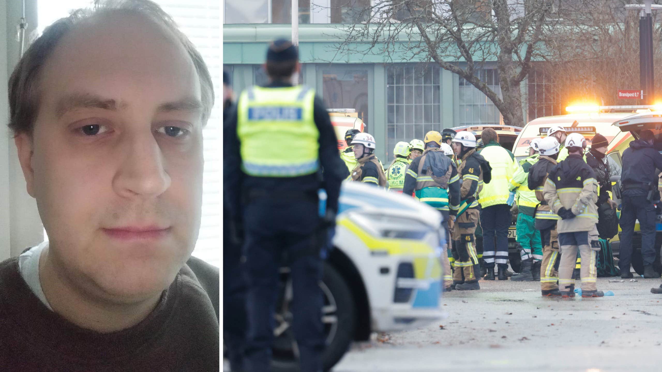 Läraren Jacob flydde skytten – oron för anhörig utanför