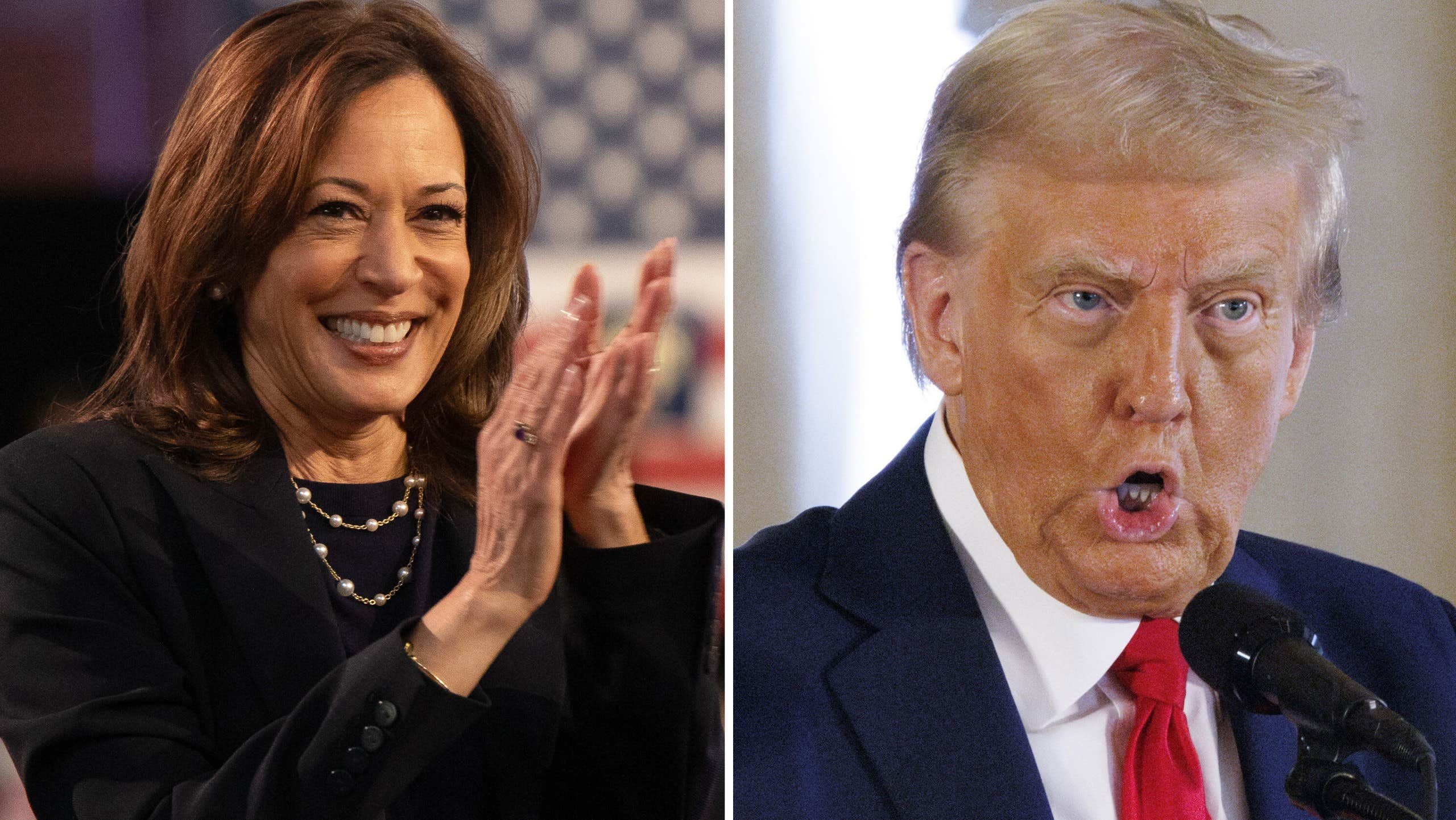 Kamala Harris leder över Donald Trump