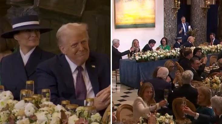 Inifrån Trumps lunch – menyn till gästerna