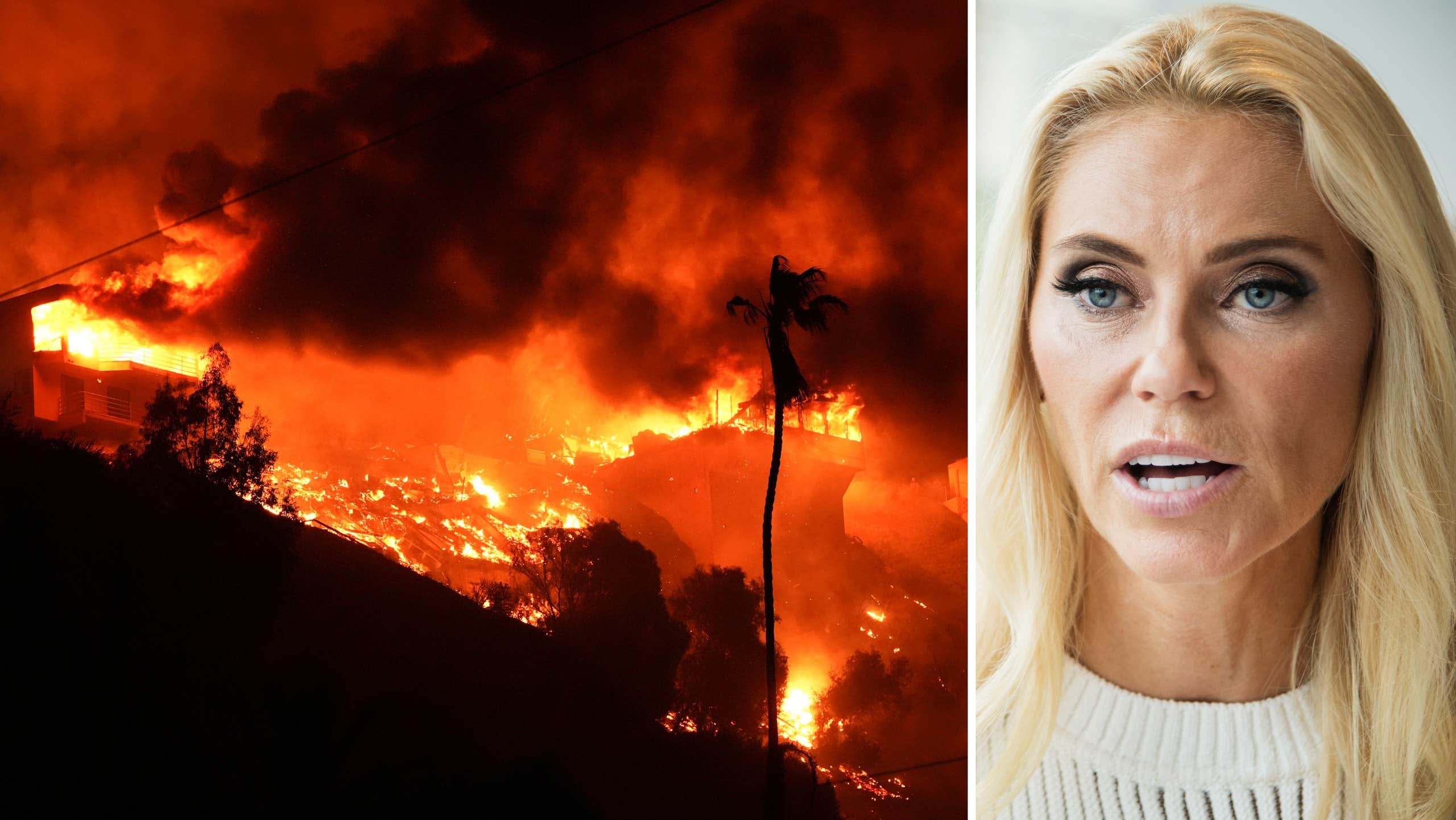 Anna Anka i brandhärjade Los Angeles – ilskan mot guvernören 