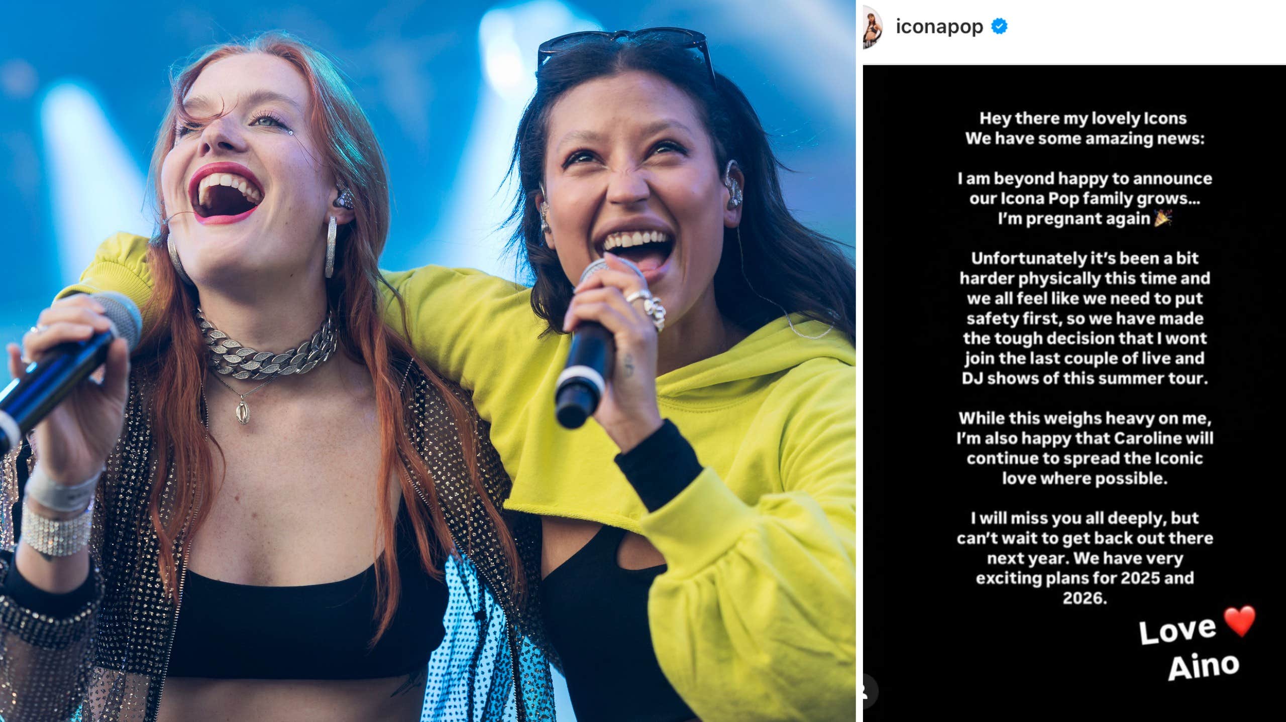 Icona Pop-Aino pregnant – forced to cancel gigs | Pleasure