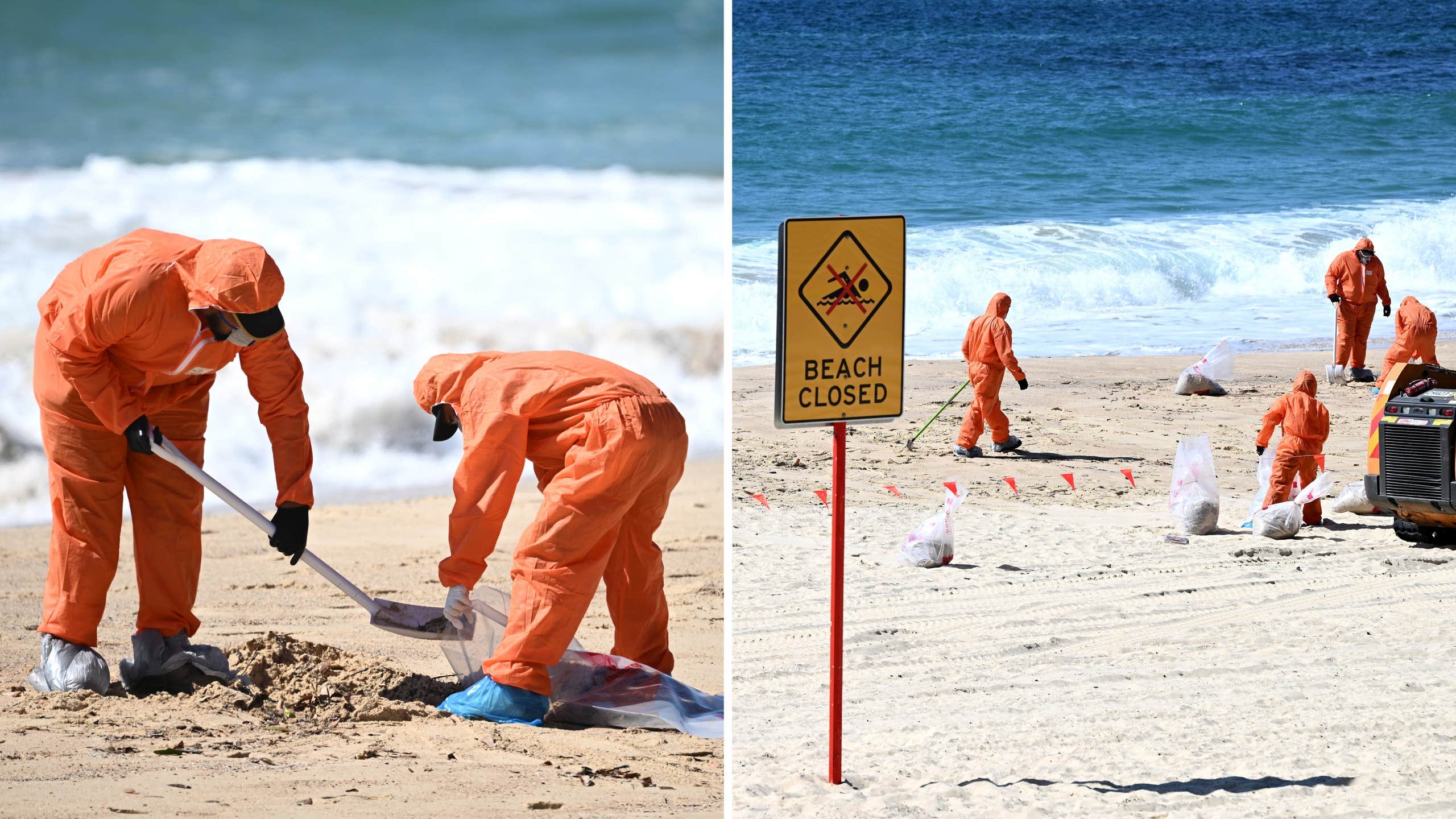 Tar balls close several Sydney beaches the world