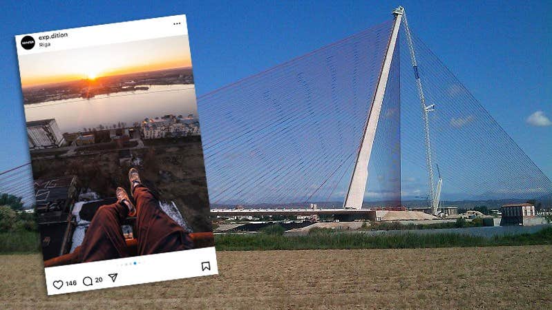 La influencer murió en el puente del placer más alto de España